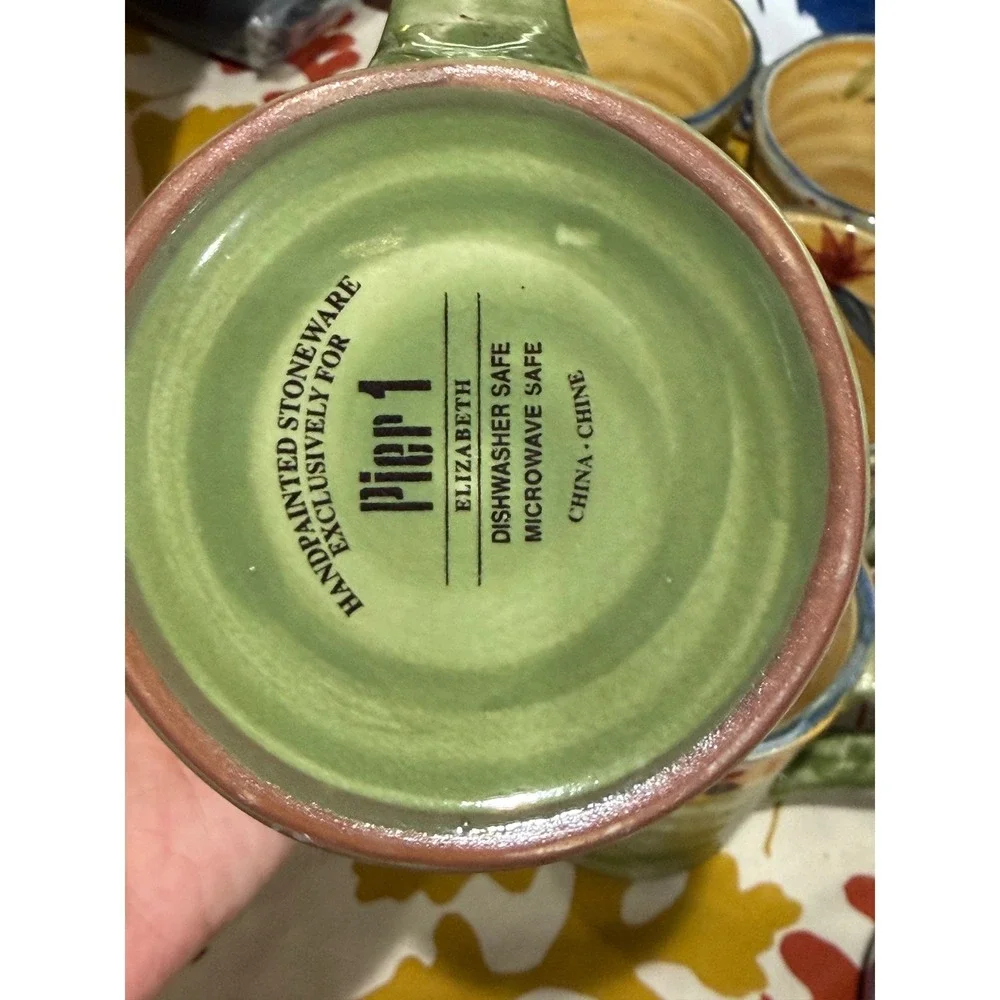 Pier 1 handpainted stoneware